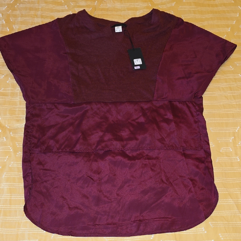 Kerisma Deep Burgundy Short Sleeve Top